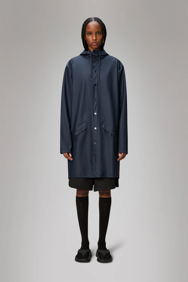 Rains Long Jacket Navy