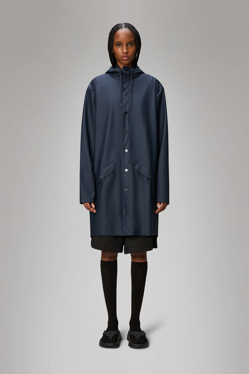 Rains Long Jacket Navy
