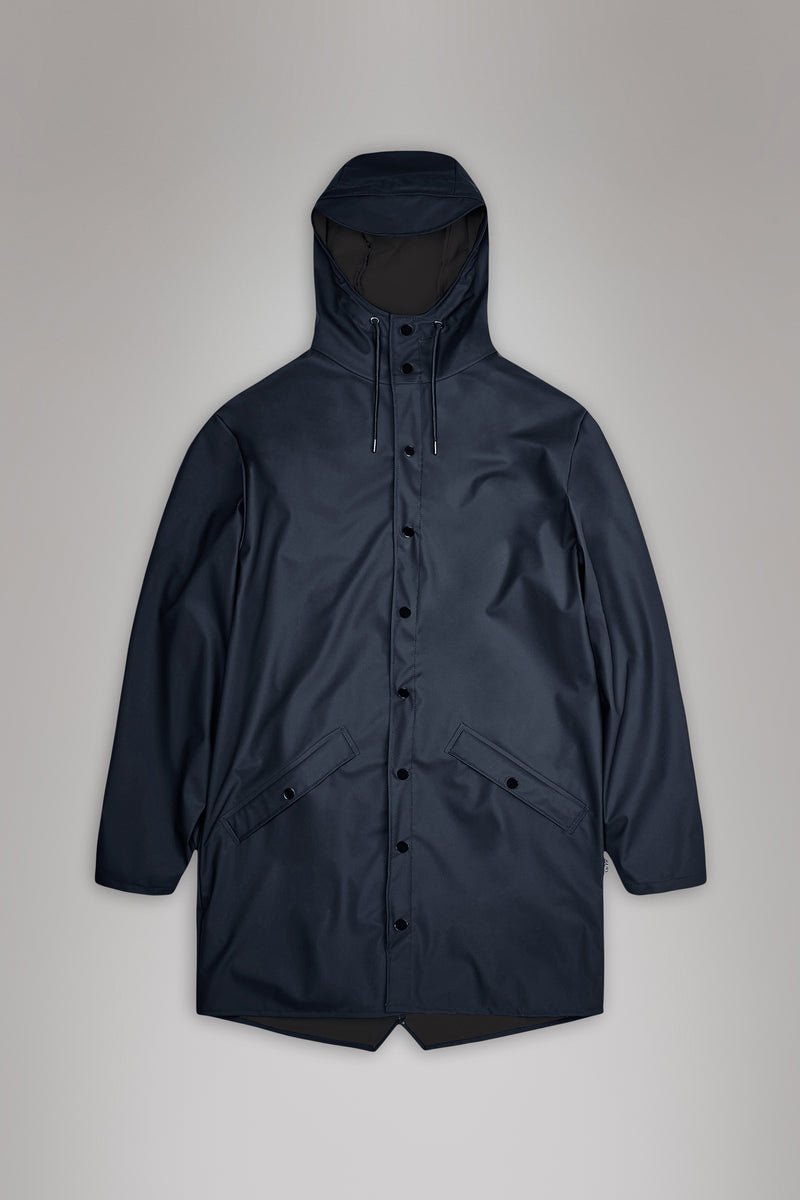 Rains Long Jacket Navy