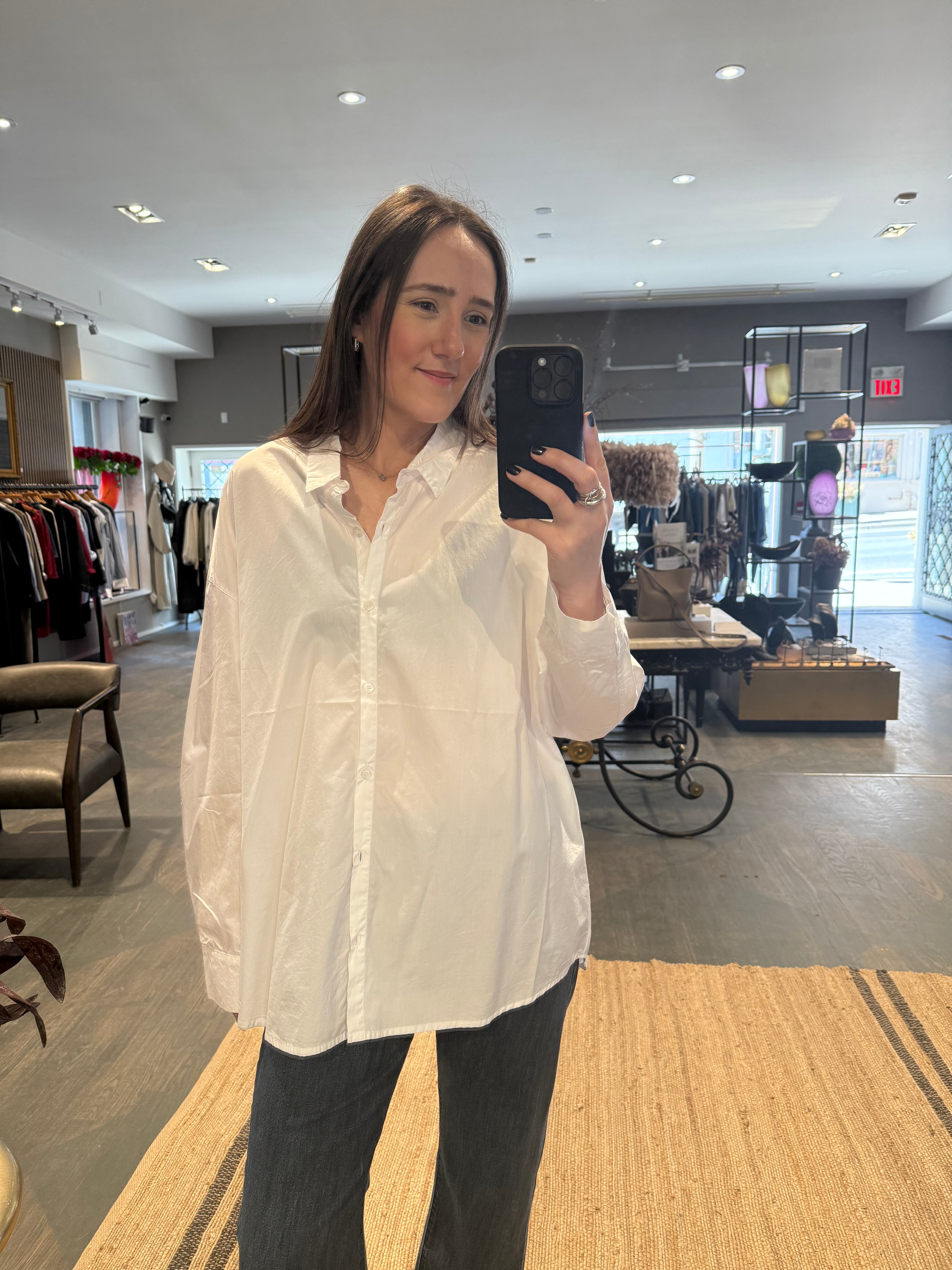 Private Oversized Cotton Shirt White