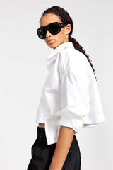 Gaiavittoria Cropped Shirt Premium White