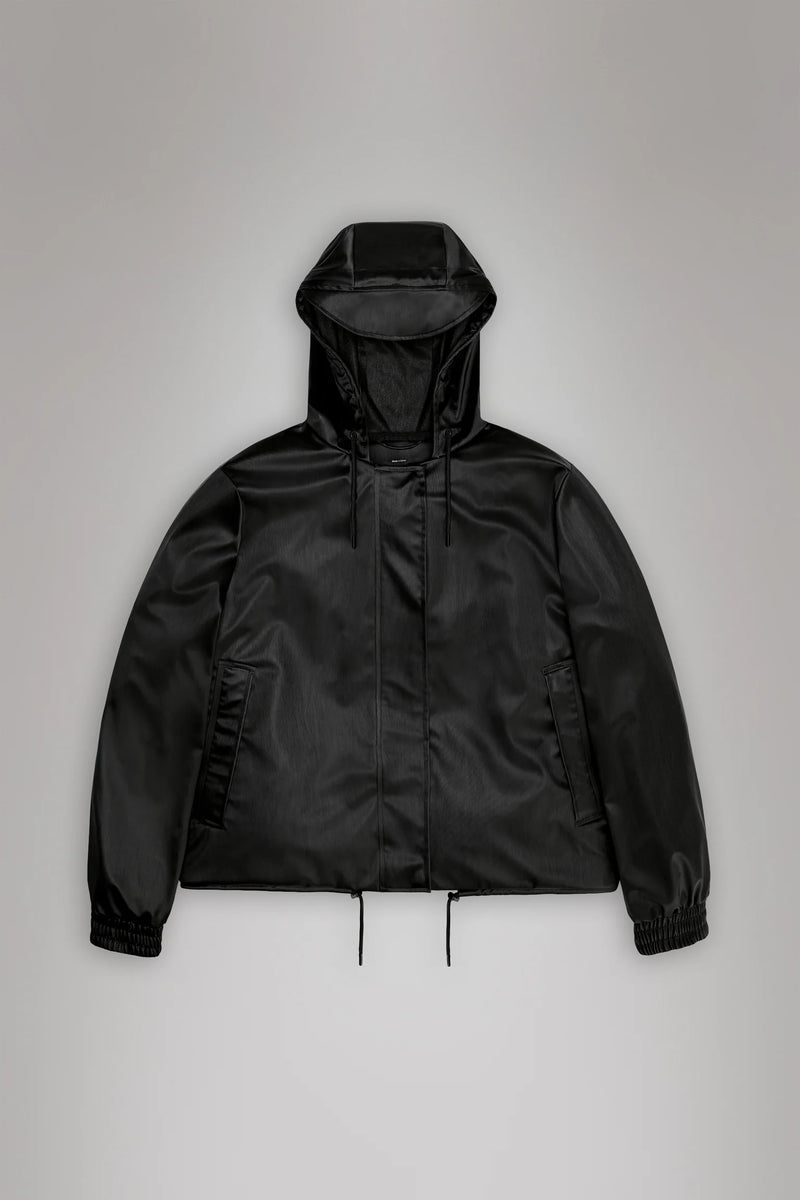 Rains String W Jacket Black Grain