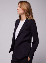 Majestic Filatures French Terry One-Button Blazer Noir