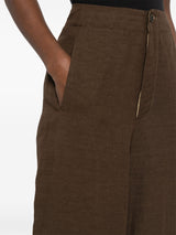 Uma Wang Pitti Pants Dark Brown Linen