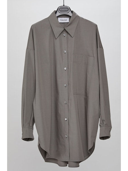 Hache Grey Cotton Tunic Shirt