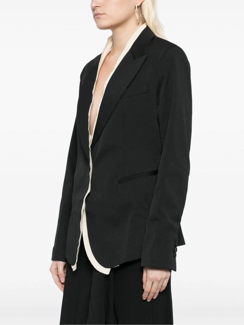 Uma Wang Black Karon Jacket/ Contrast Trim