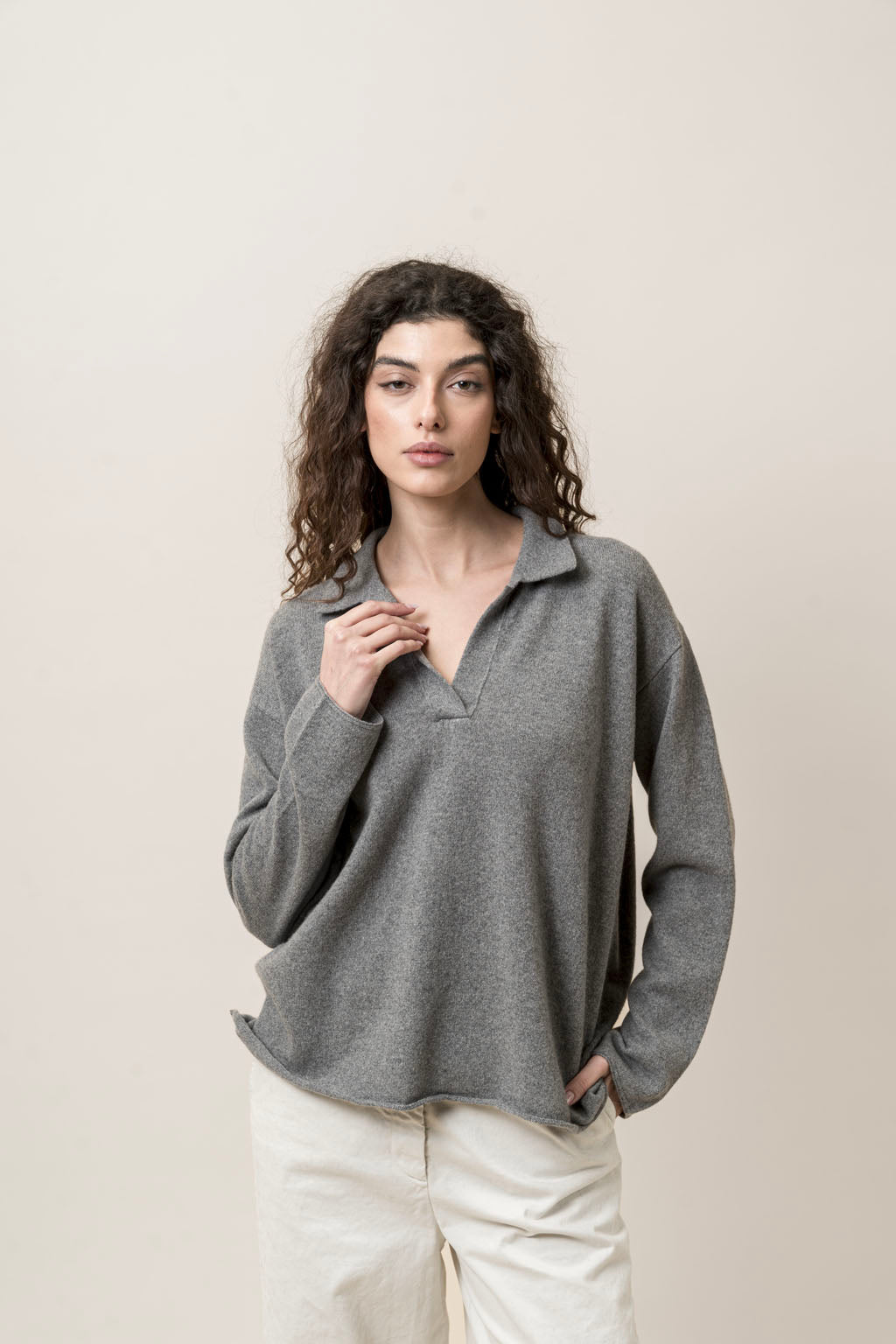 MJ Watson Cashmere Polo Sweater