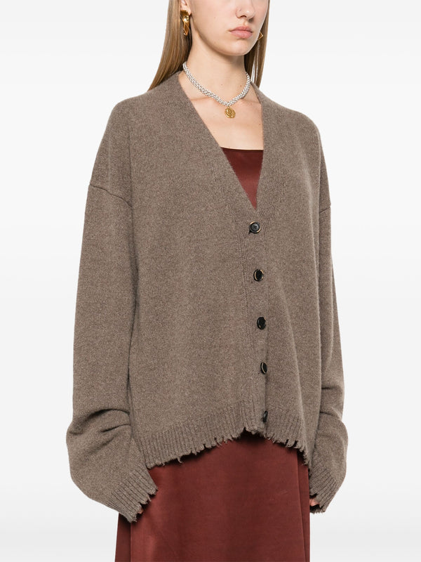 Uma Wang Brown Oversized Cashmere Cardigan