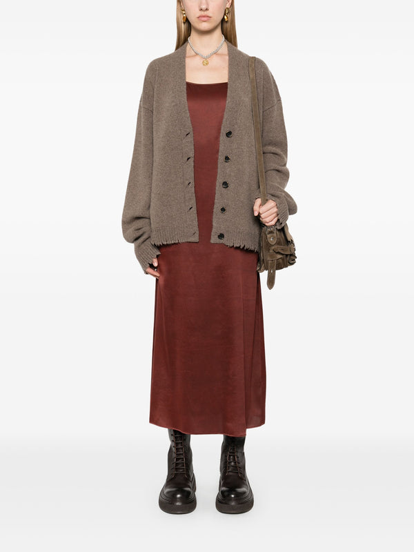 Uma Wang Brown Oversized Cashmere Cardigan