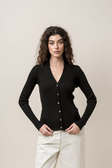 MJ Watson Ribbed Cashmere Cardigan