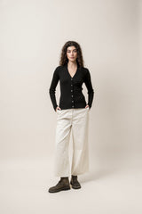MJ Watson Ribbed Cashmere Cardigan
