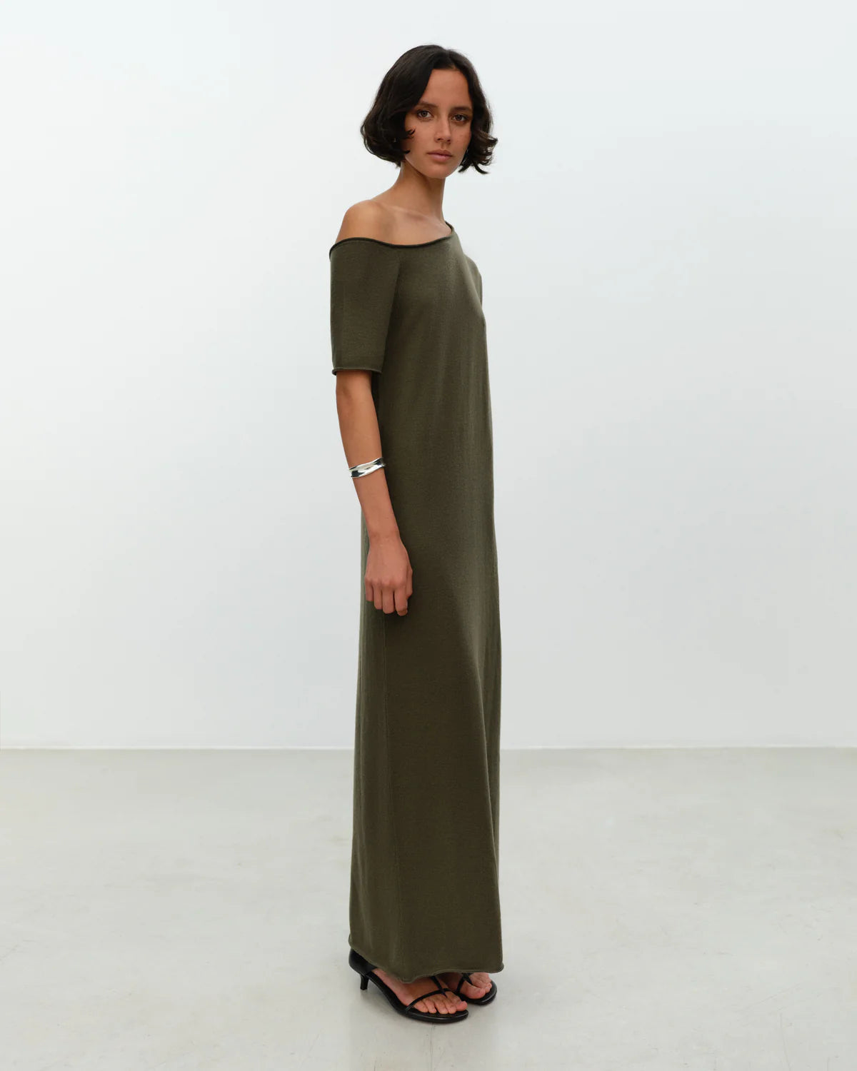 ELY ELY Liane Asymmetrical Knit Dress | Ivy Green