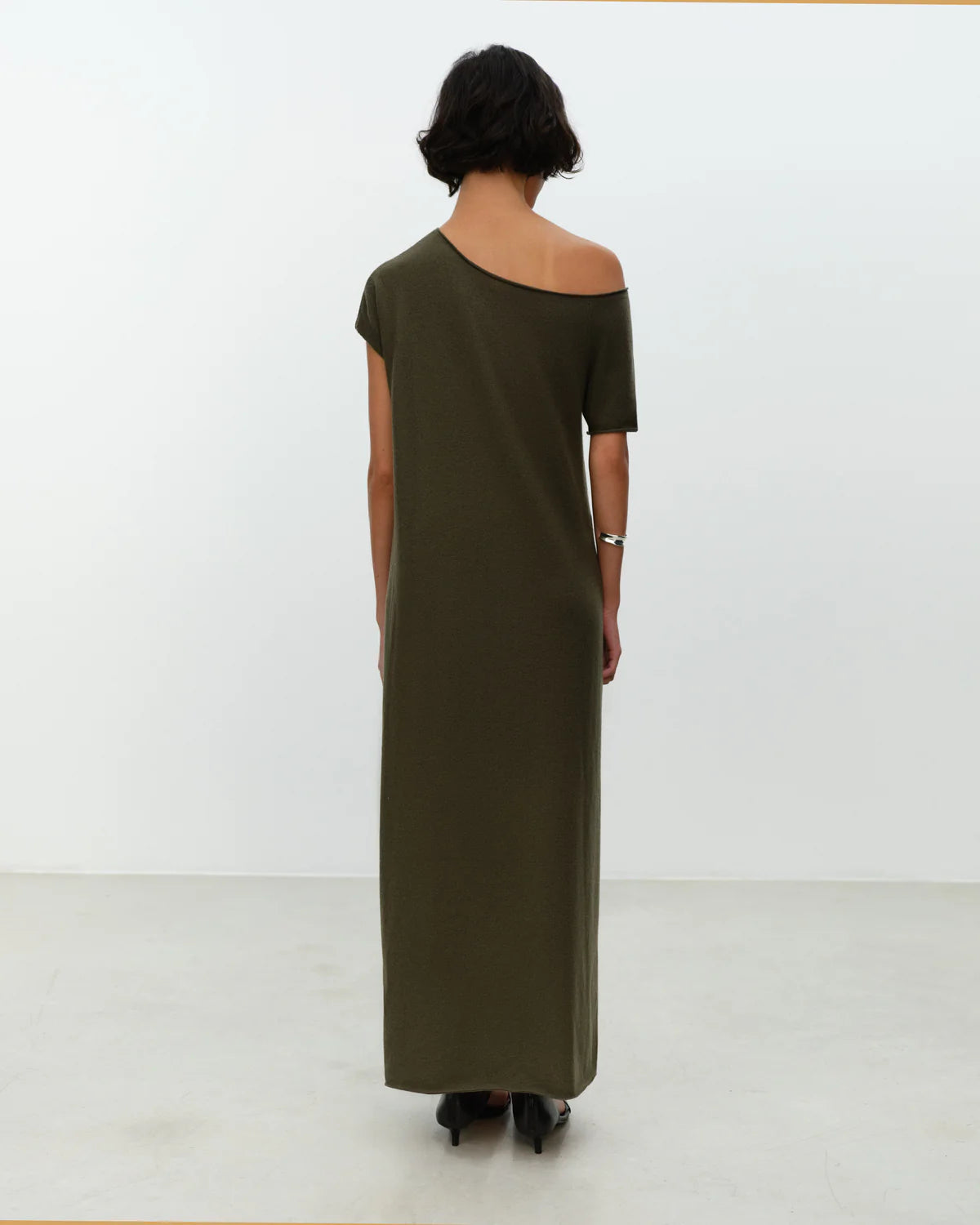 ELY ELY Liane Asymmetrical Knit Dress | Ivy Green