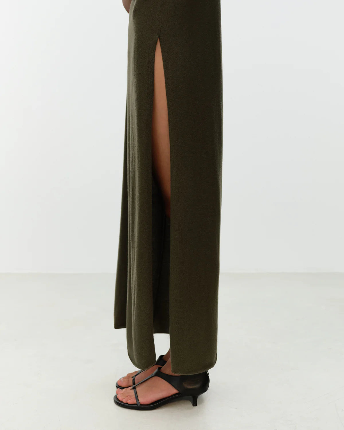 ELY ELY Liane Asymmetrical Knit Dress | Ivy Green
