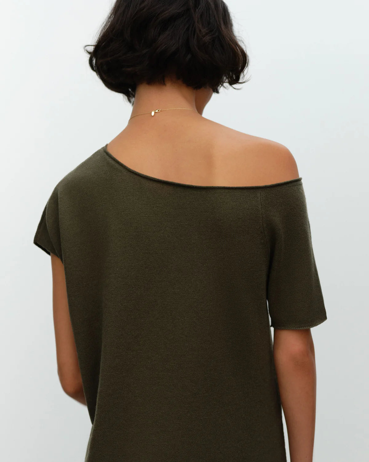 ELY ELY Libby Cashmere Off-Shoulder Top | Ivy Green