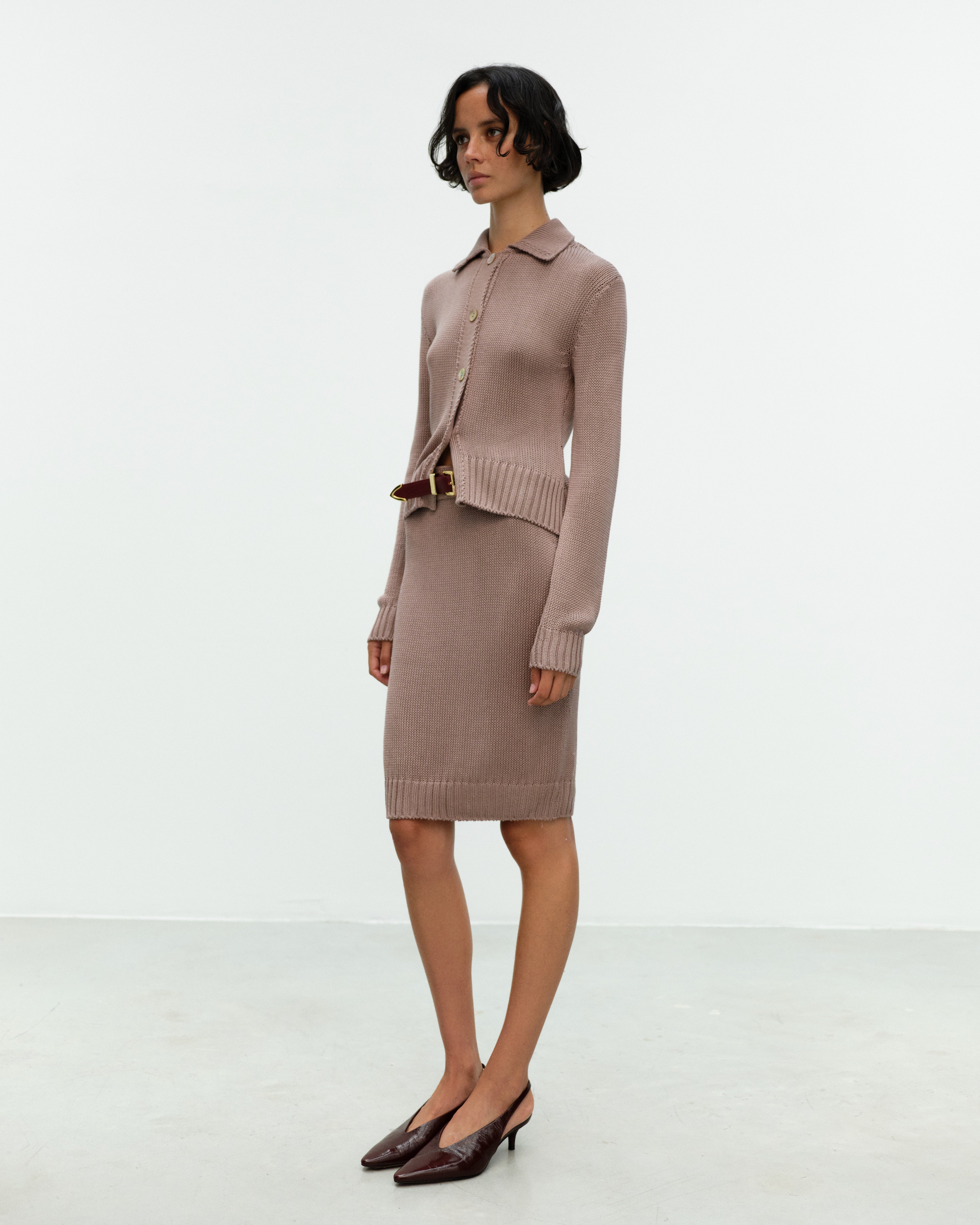 ELY ELY Delia Silk Cardi-Jacket | Woodsmoke