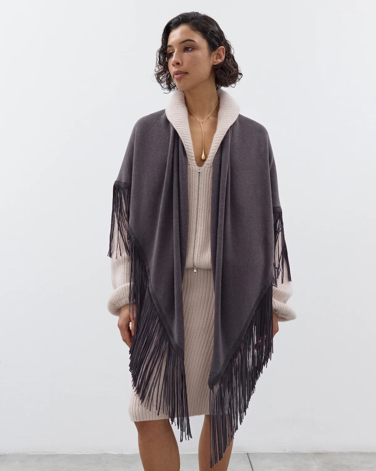 ELY ELY Comte Cashmere Fringe Wrap Scarf | Eiffel