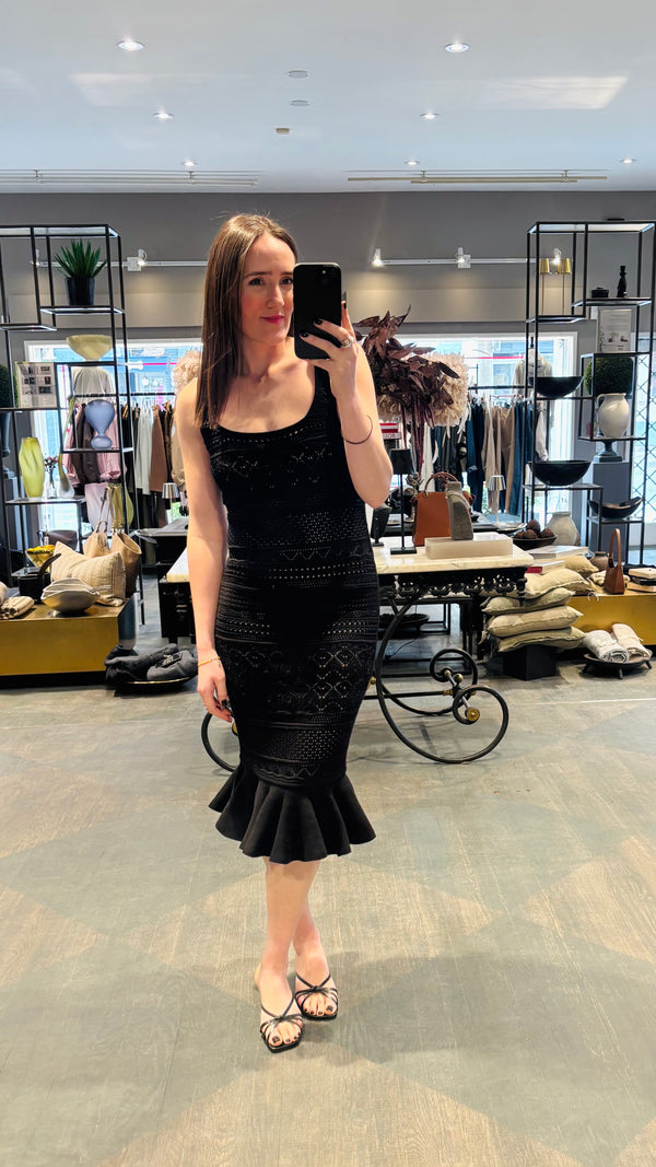 Des Phemmes Black Knit Dress