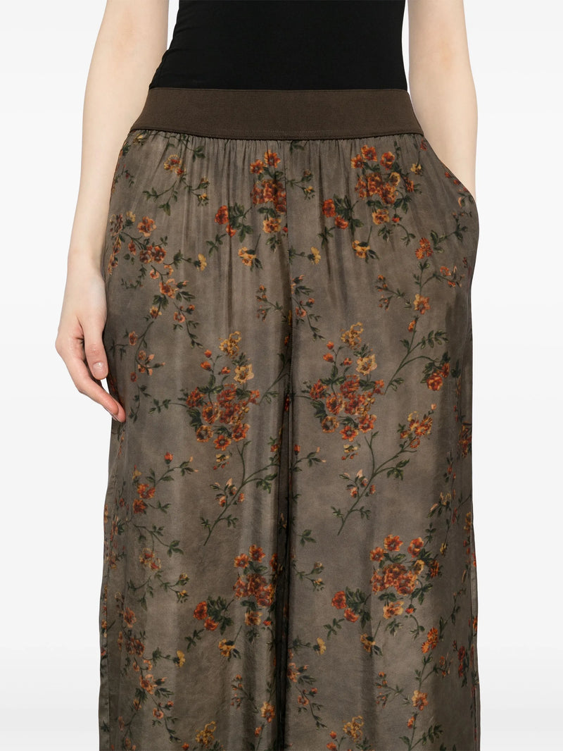 Uma Wang Floral Pansy Pants