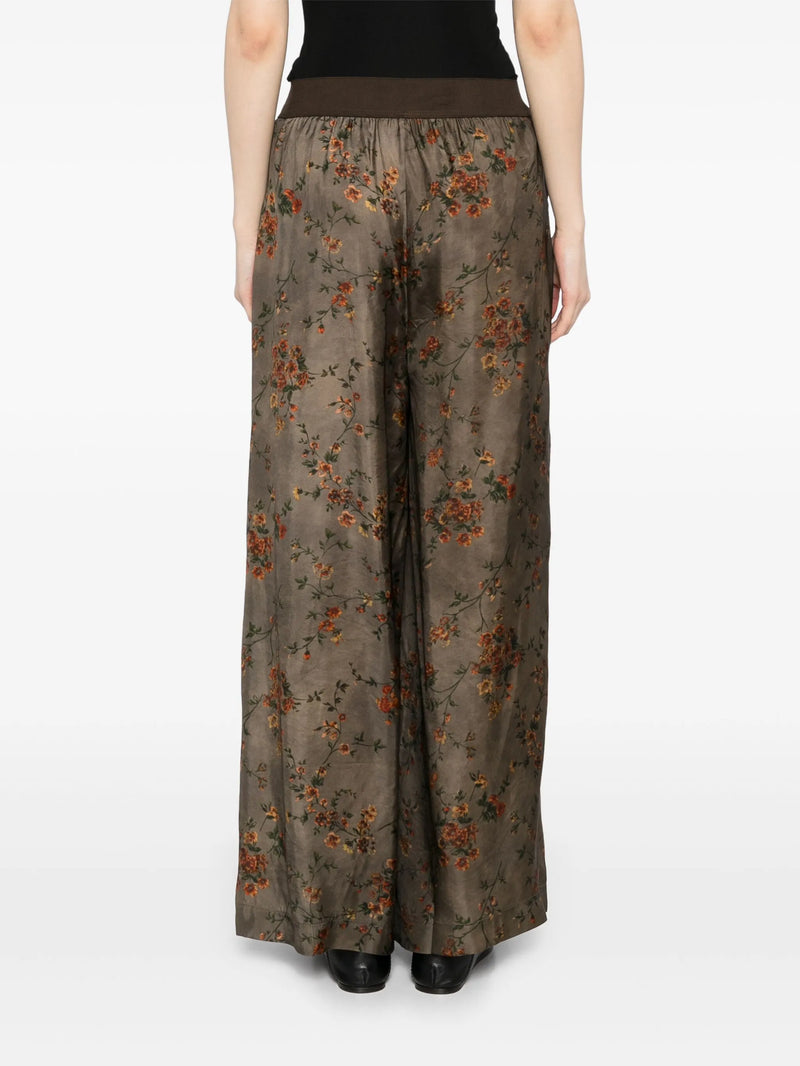 Uma Wang Floral Pansy Pants