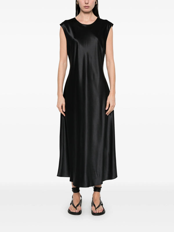 Joseph Garnier Silk Satin Black Dress