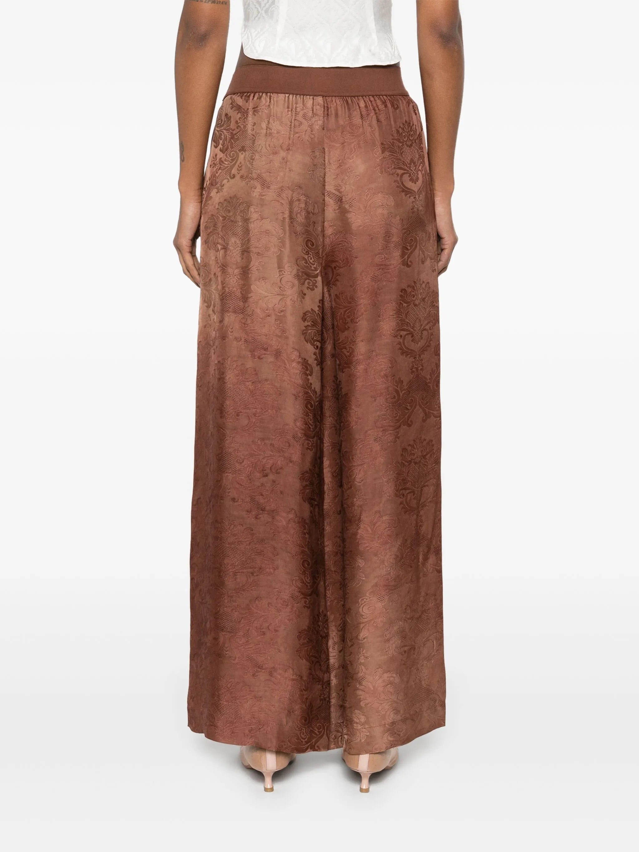 Uma Wang Dark Rose Pansy Pants