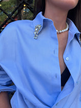 Des Phemmes Classic Shirt Embellished Bleu Ciel