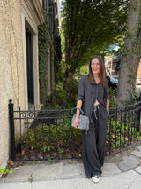 Hache Hereux Dark Grey Stripe Pants
