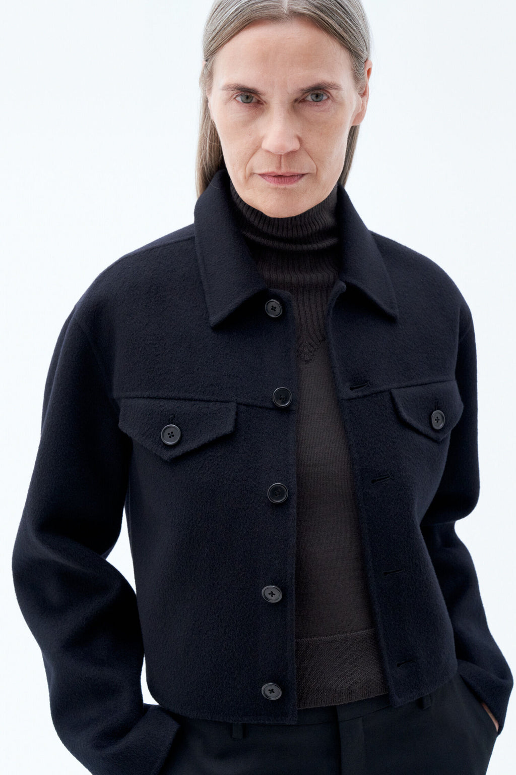 ジャケット・アウター WOOL CASHMERE SHORT COAT Winter Women Double-Sided Woolen Cashmere Short Jacket