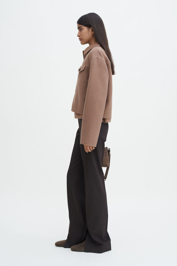 Filippa K Dark Khaki Short Wool Cashmere Jacket