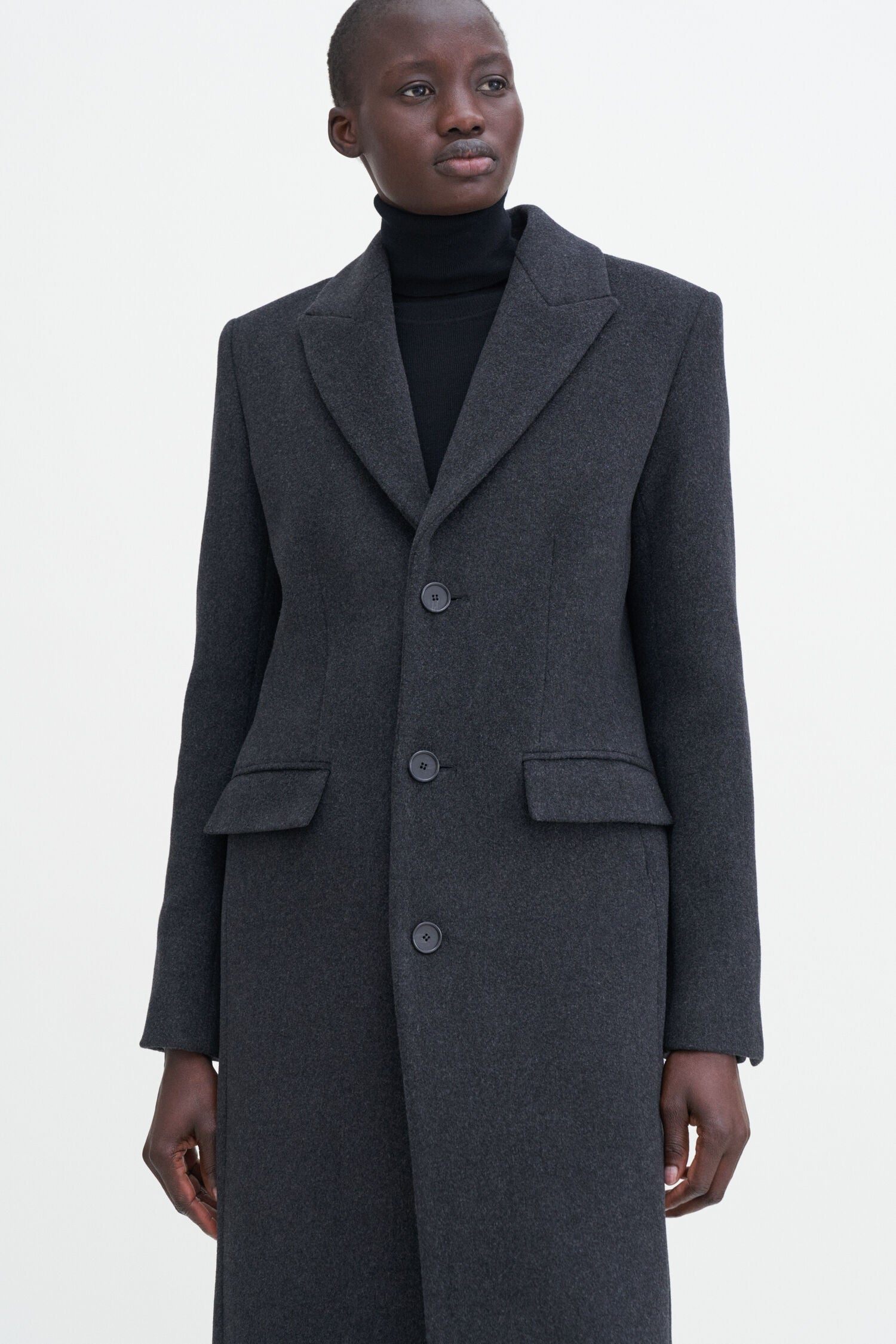 Filippa K Capsule 93: Slim Anthracite Wool Coat