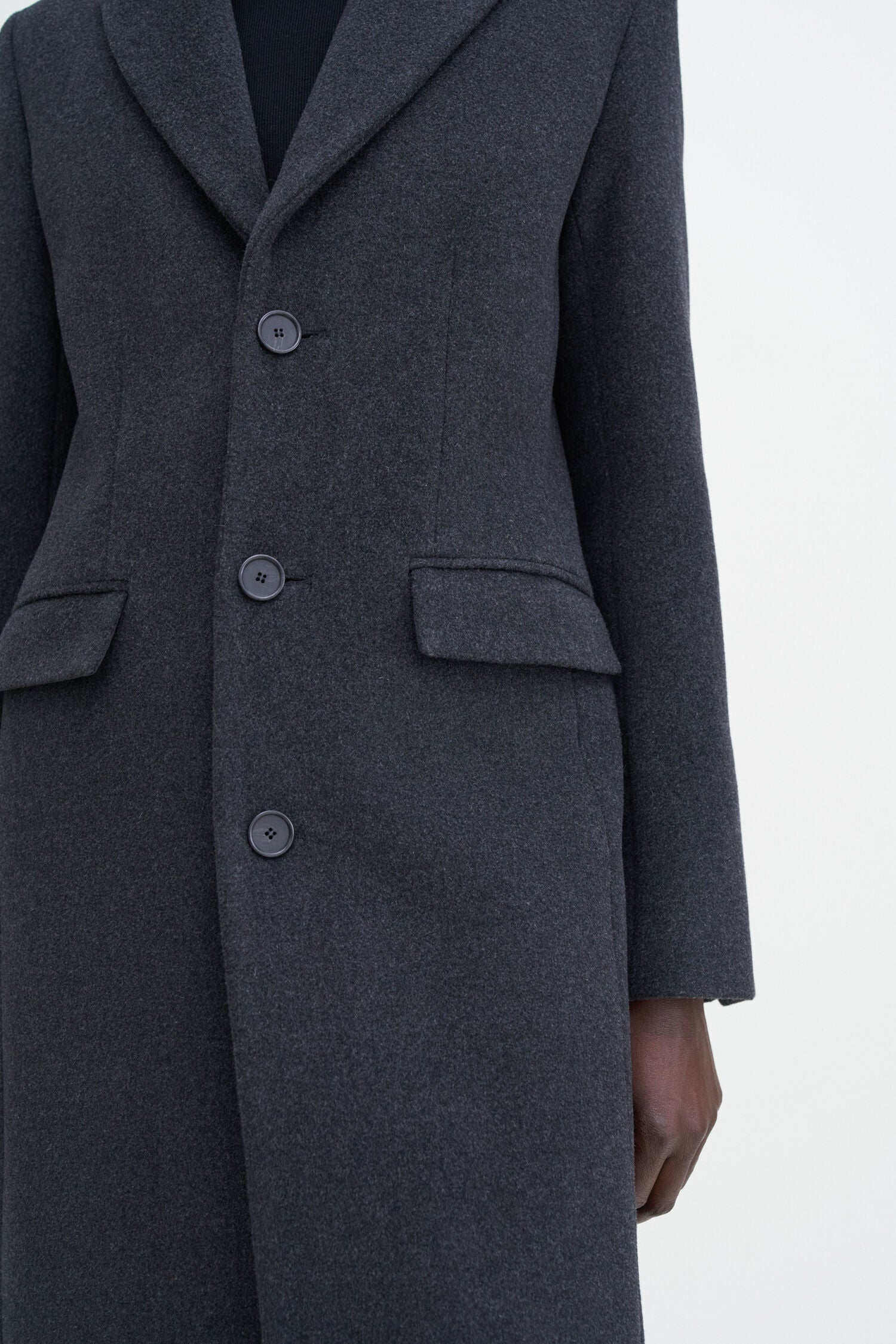 Filippa K Capsule 93: Slim Anthracite Wool Coat