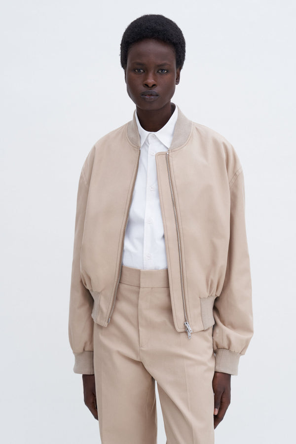 Filippa K Beige Cotton Blouson Jacket