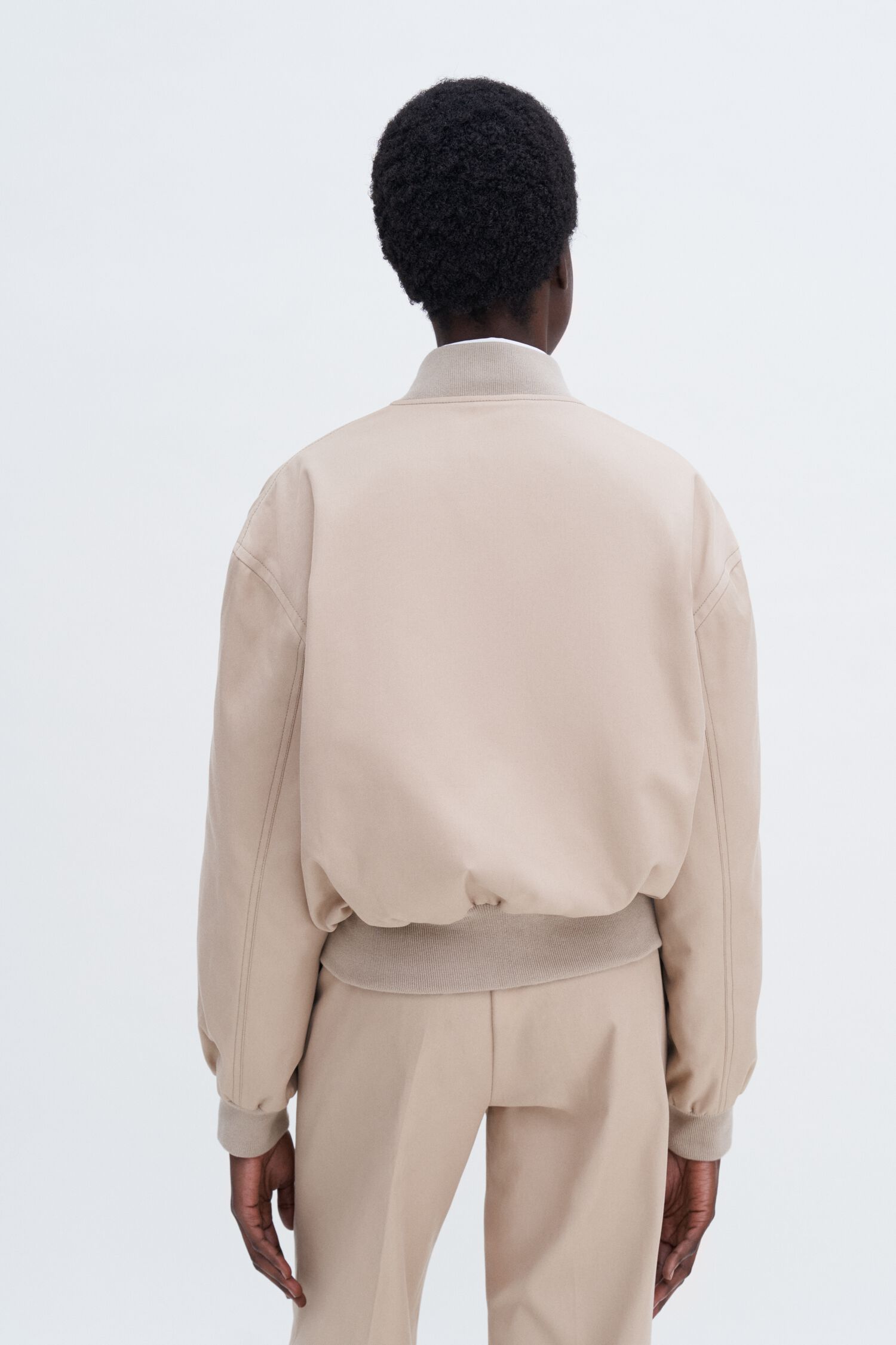 Filippa K Beige Cotton Blouson Jacket