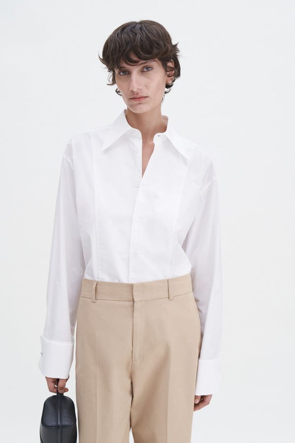 Filippa K White Cotton Tuxedo Shirt