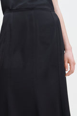 Filippa K Black Midi Satin Skirt