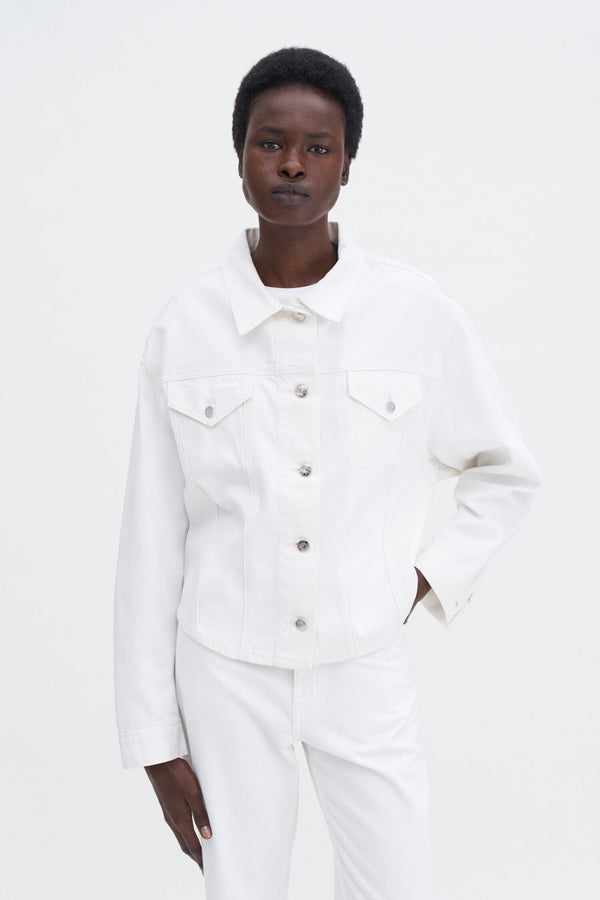 Filippa K Ecru Wash Denim Shirt Jacket