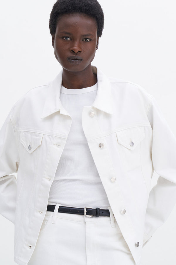 Filippa K Ecru Wash Denim Shirt Jacket