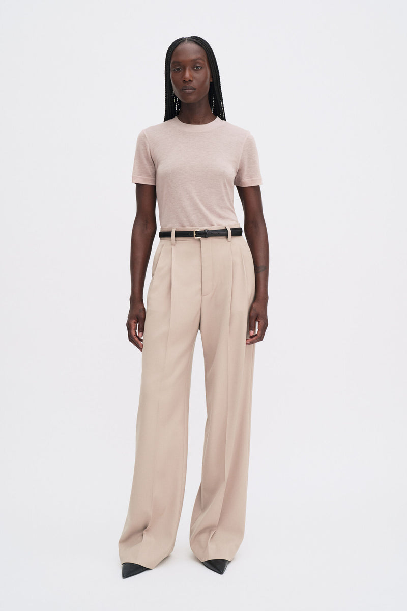 Filippa K Lyocell Cashmere T-Shirt Dusty Pink
