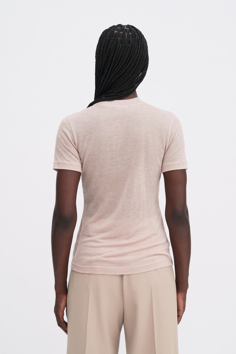 Filippa K Lyocell Cashmere T-Shirt Dusty Pink