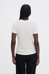 Filippa K Lyocell Cashmere T-Shirt Winter White