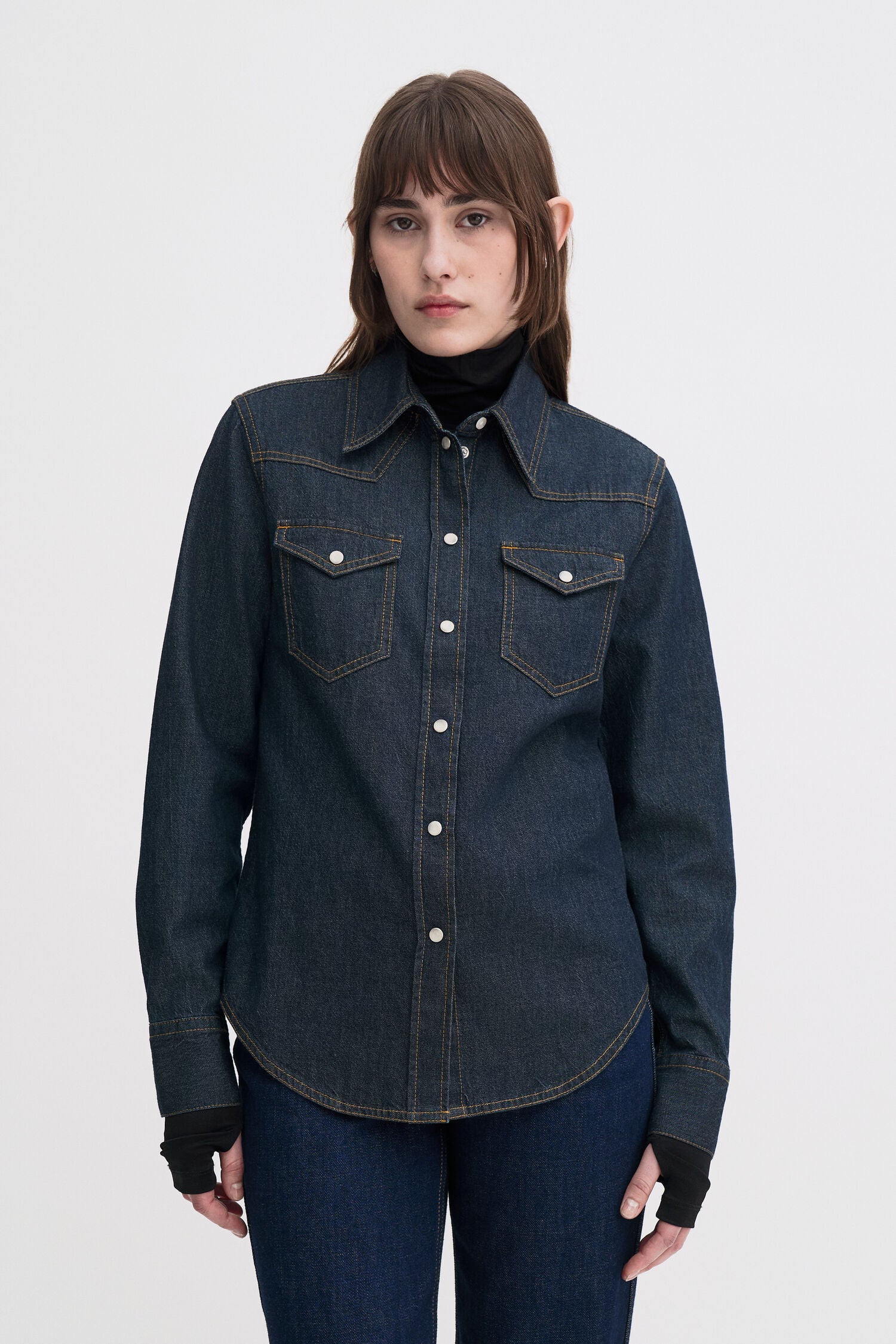 Filippa K Classic Denim Shirt Rinsed Blue