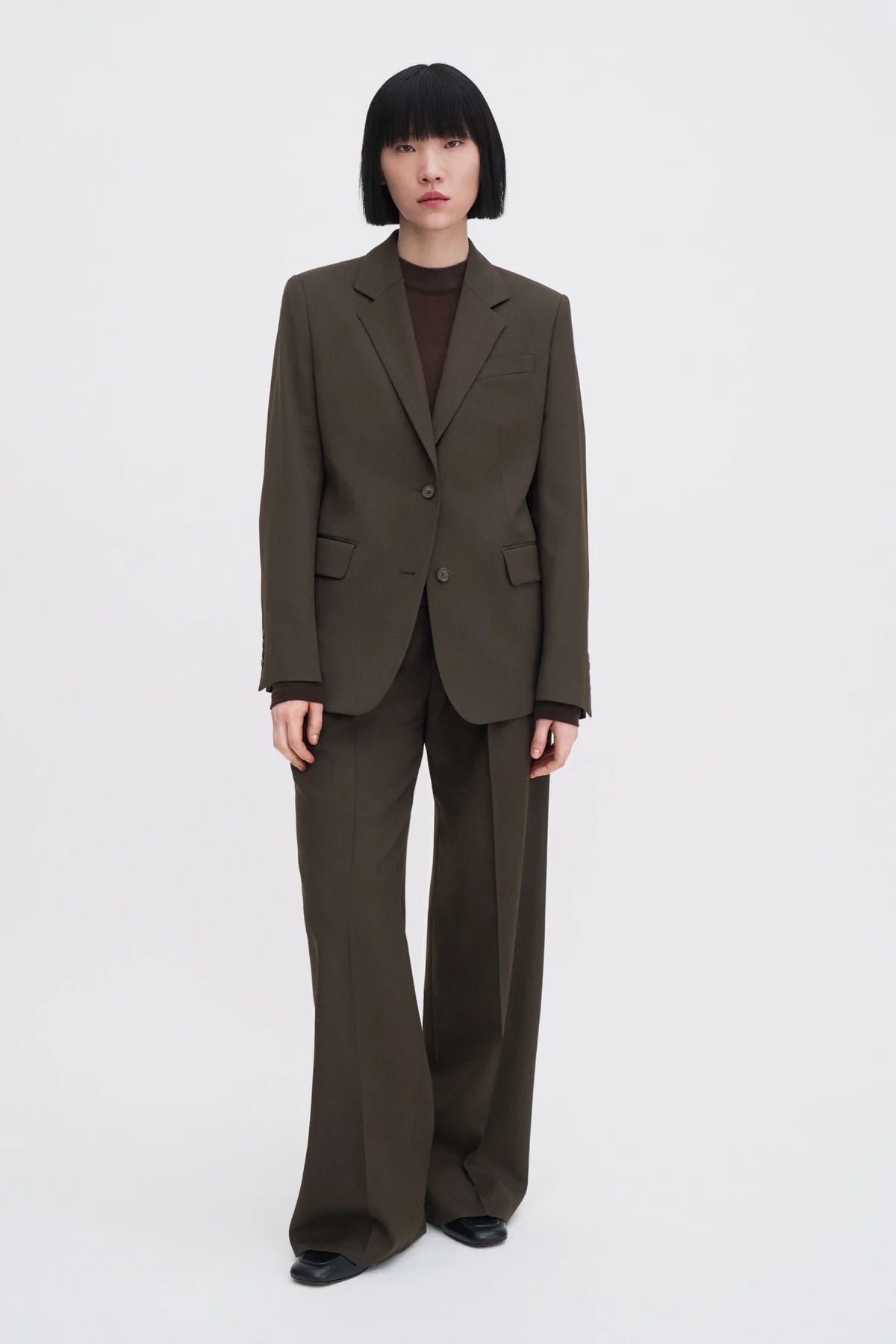 Filippa K Darcey Walnut Brown Wool Trousers