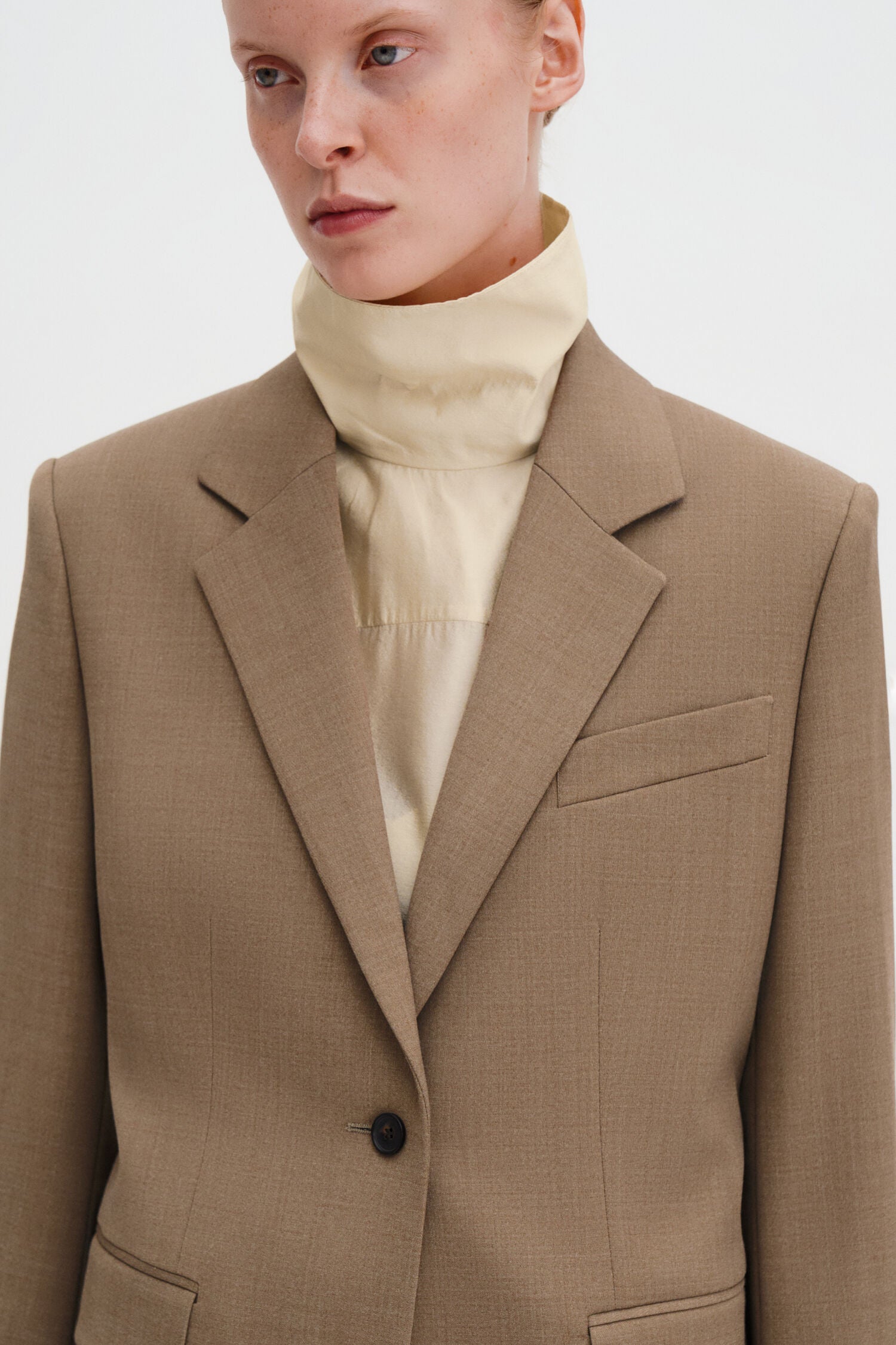 Filippa K Delilah Blazer | Lt Driftwood Melange