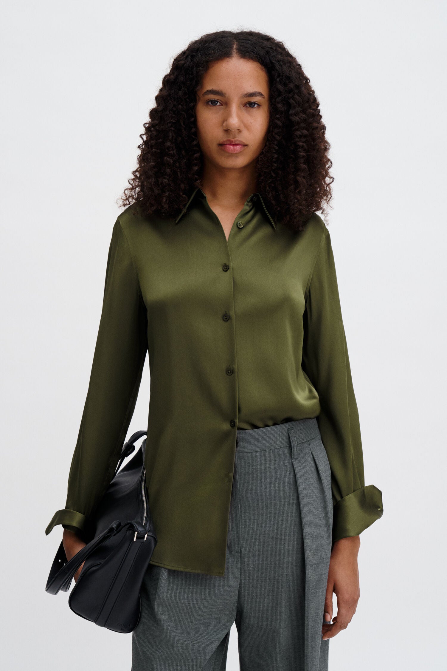 Filippa K Silk Shirt | Laurel Green