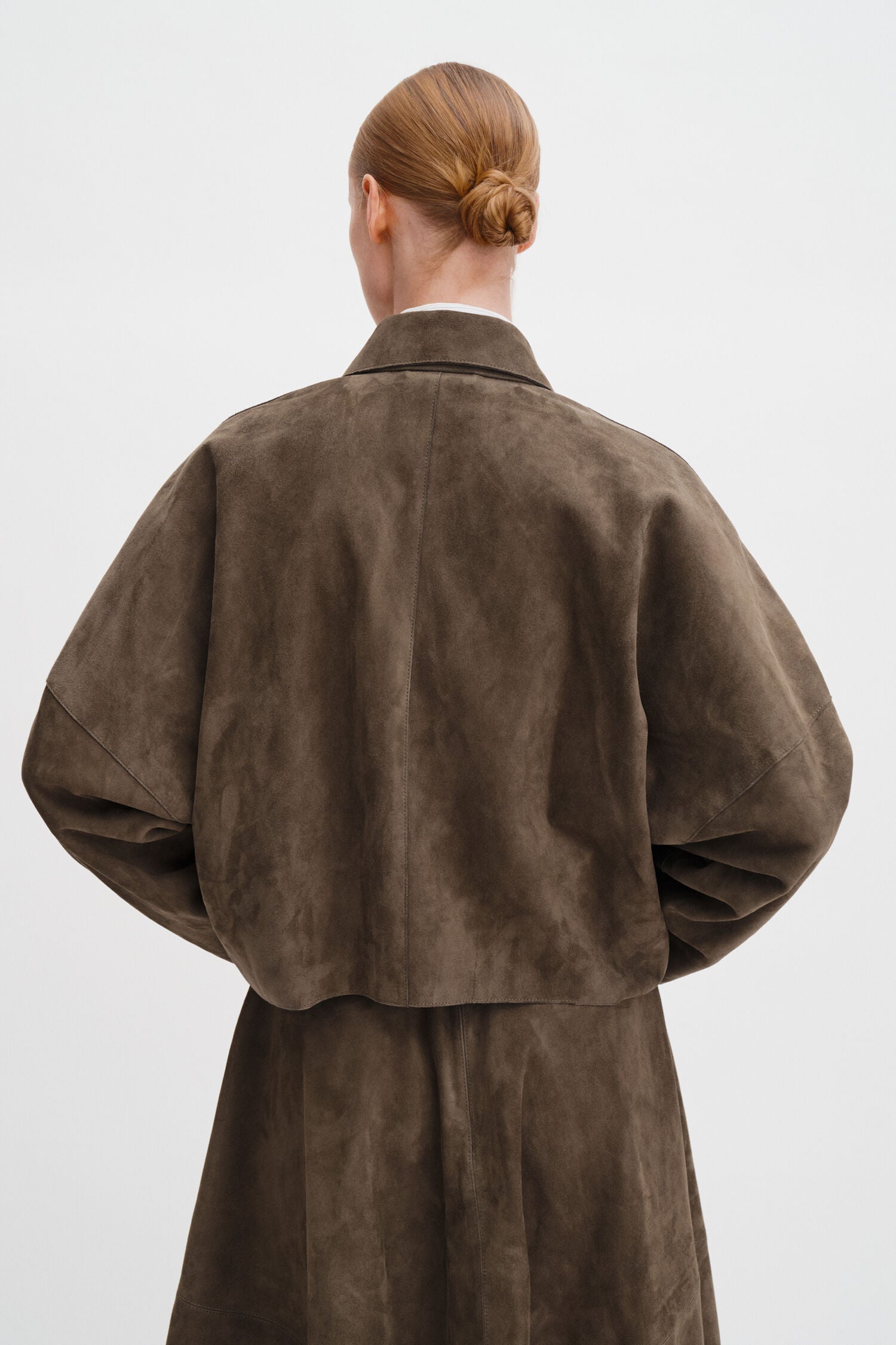 Filippa K Suede Coach Jacket | Olive Green