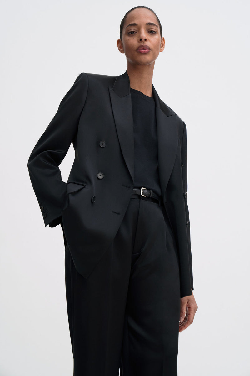Filippa K Dani Black Satin Blazer