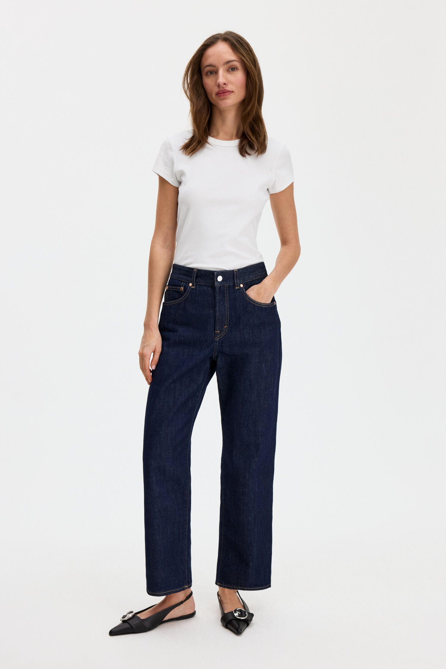Filippa K Relaxed High Waisted Jeans | Rinsed Blue