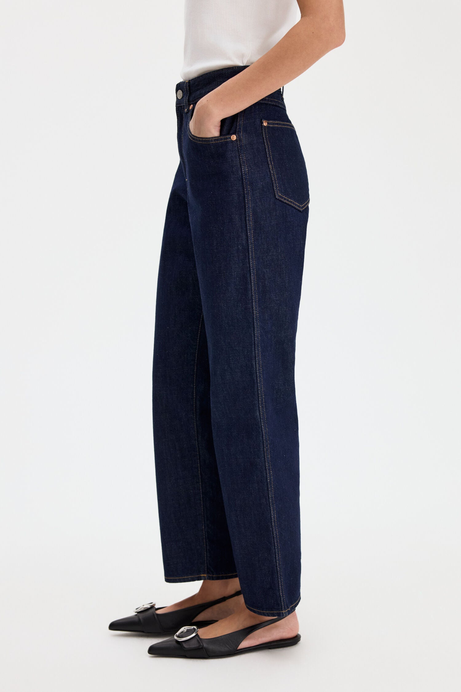 Filippa K Relaxed High Waisted Jeans | Rinsed Blue