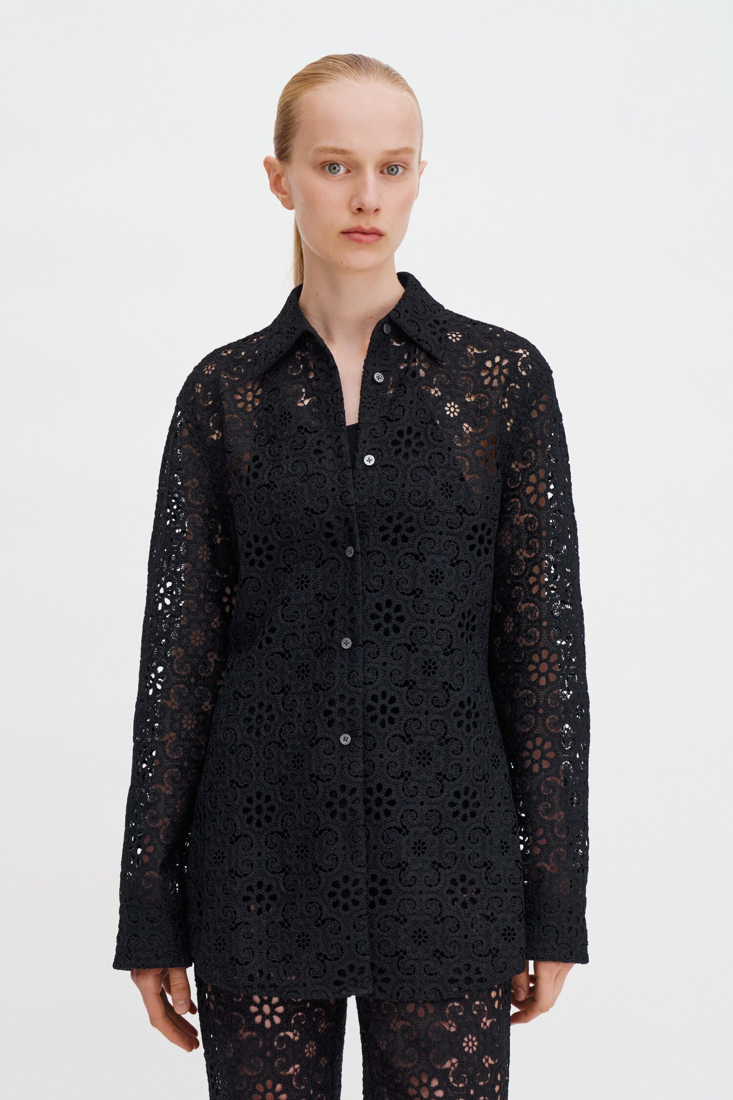 Filippa K Lace Shirt | Black